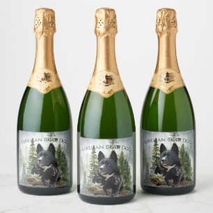 Karelian Bear Dog     Sparkling Wine Label