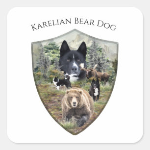 Karelian Bear Dog     Square Sticker