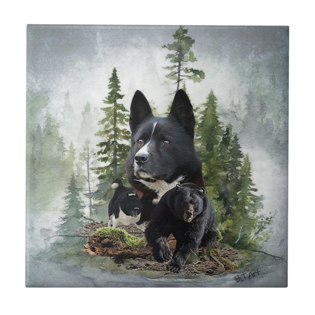 Karelian Bear Dog    Tile (Front)