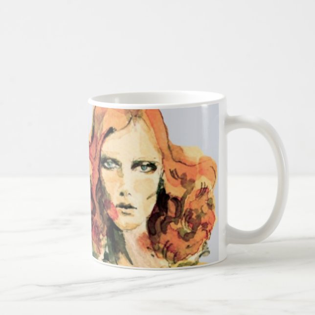 Karen Elson Watercolor Mug (Right)