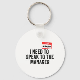 Karen Halloween Costume Funny Couples Matching Laz Keychain