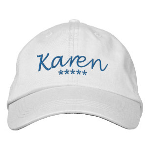 Karen Name Embroidered Hat