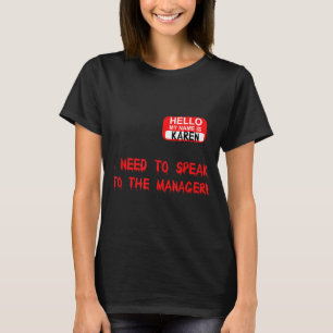 Karen Speak To Manager Funny Meme Quote Halloween T-Shirt