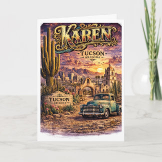 Karen Tucson Arizona Personalized Southwestern Card