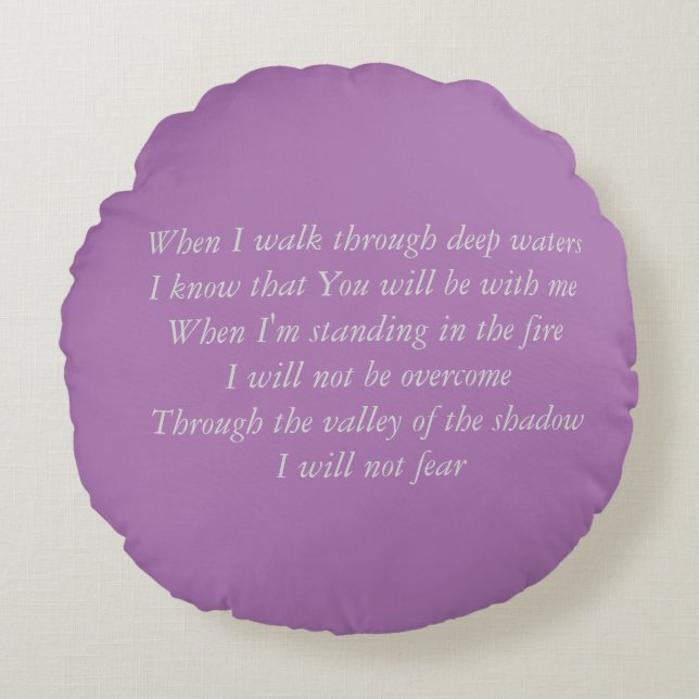 Kari Jobe- I am Not Alone lyrics pillow (Front)