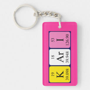 Kari periodic table name keyring