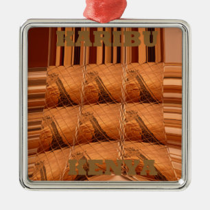 Karibu Giraffe Hakuna Matata Chic Modern art Col Metal Ornament
