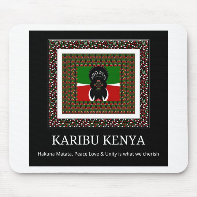 Karibu Kenya Hakuna Matata Mouse Pad (Front)