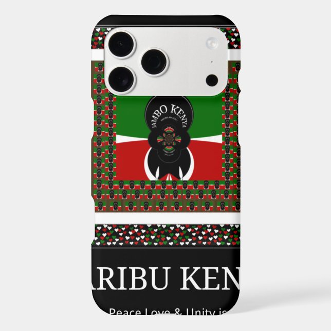 Karibu Kenya: Vibrant National Flag Colours Hakuna (Back)