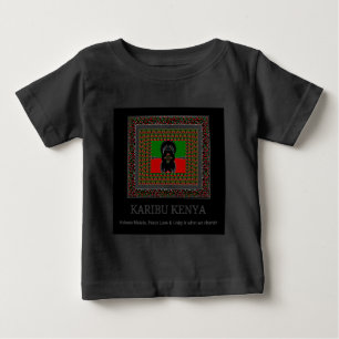 Karibu Kenya: Vibrant National Flag Colours Hakuna Baby T-Shirt