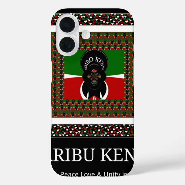 Karibu Kenya: Vibrant National Flag Colours Hakuna Case-Mate iPhone Case (Back)