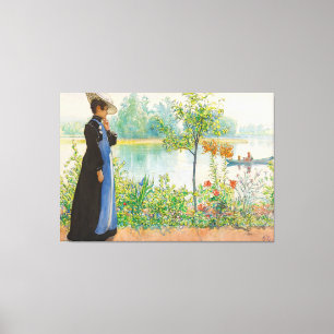 Karin at the Shore by Carl Larsson (1908) Canvas Print