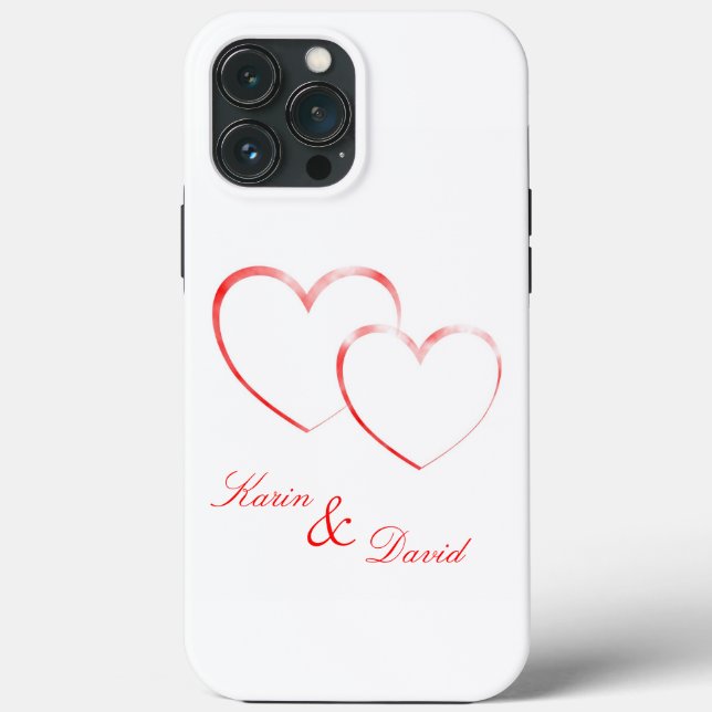 Karin & David - Two Hearts in Love - customize it- Case-Mate iPhone Case (Back)