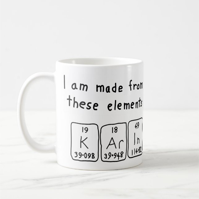 Karin periodic table name mug (Left)