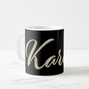 Karina white Handwriting Tasse Kaffeetasse Coffee Mug