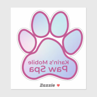 Karin's Mobile Paw Spa Reverse Sticker