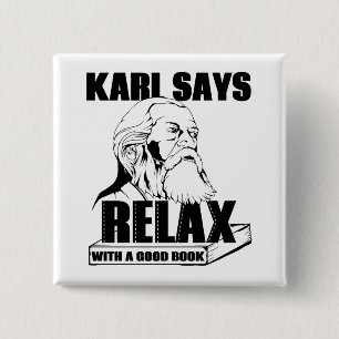 Karl Marx 2 Inch Square Button