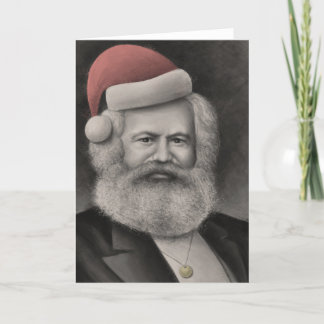 Karl Marx as Santa 1 Holiday Card