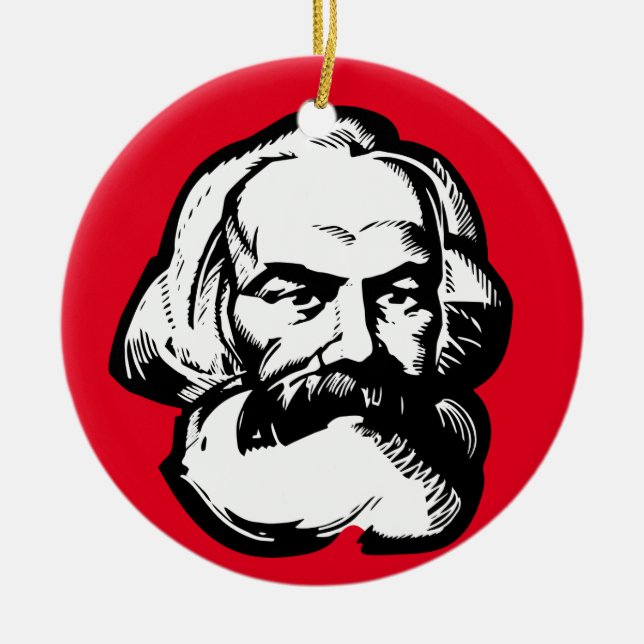 Karl Marx Ceramic Ornament (Front)