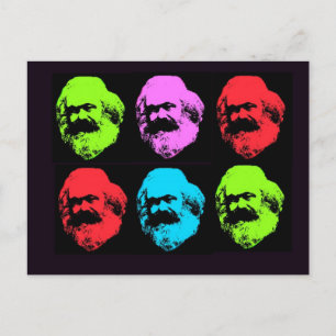 Karl Marx Collage Postcard