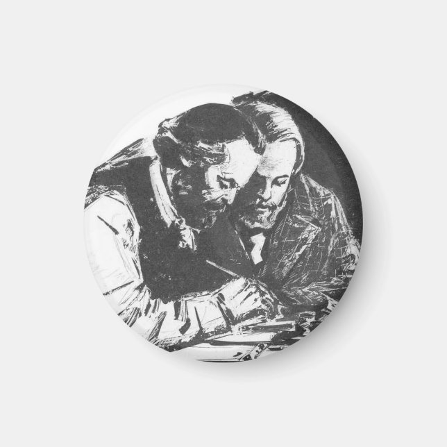 Karl Marx et Friedrich Engels Magnet (Devant)