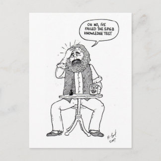 Karl Marx failing SPGB test Postcard