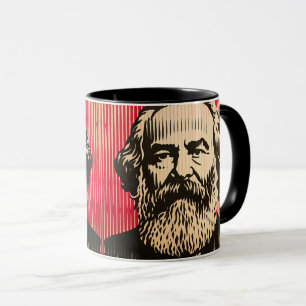 Karl Marx in BAUHAUS optical illusion style Mug