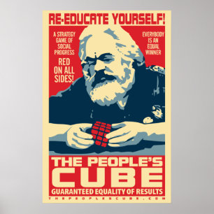 Karl Marx - Le Cube du Peuple : Poster OHP