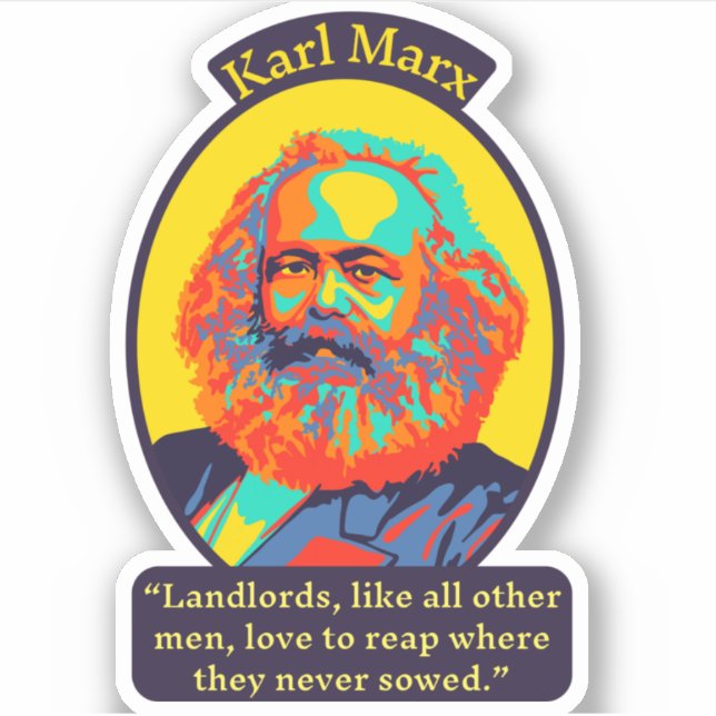 Karl Marx Portrait and Quote (Front)