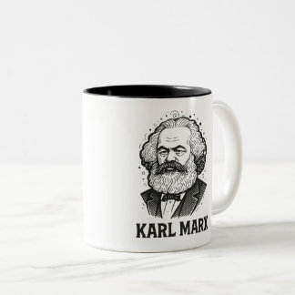 Karl Marx Portrait design Two-Tone Coffee Mug