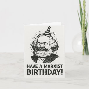 Karl Marx reading books lovers gift Card