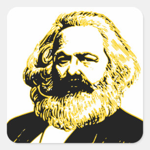 Karl Marx Square Sticker