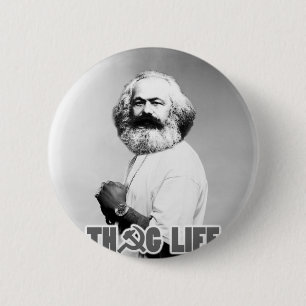 Karl Marx Thug Life 2 Inch Round Button