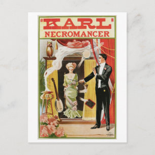 Karl ~ Necromancer Magician Vintage Magic Act Postcard