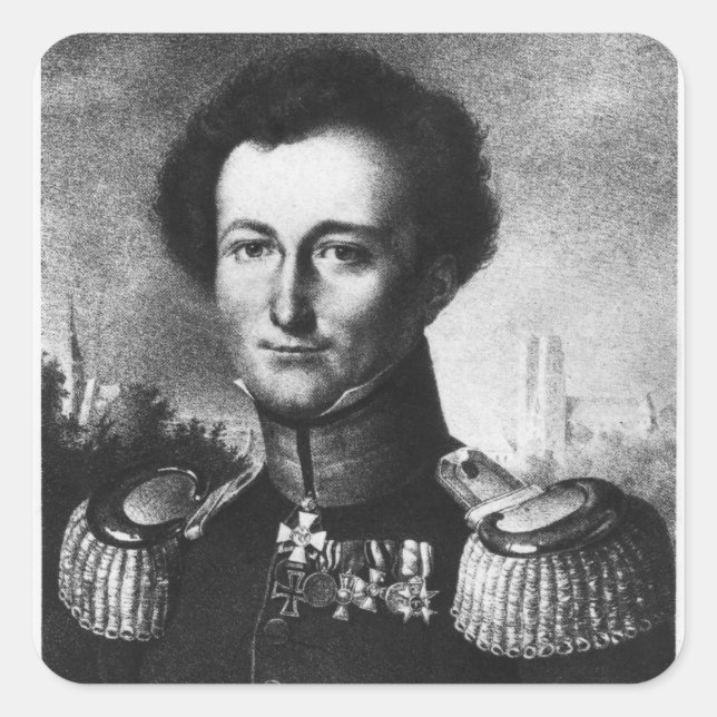 Karl von Clausewitz Square Sticker (Front)