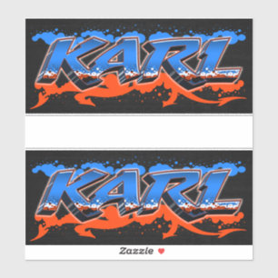 Karl Vorname Name Graffiti Aufkleber Sticker