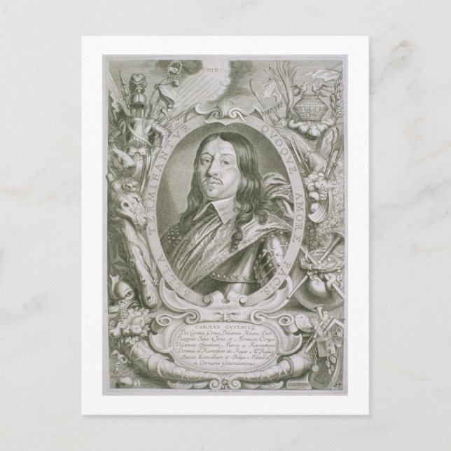 Karl X Gustav (1622-60) King of Sweden, from 'Port Postcard (Front)