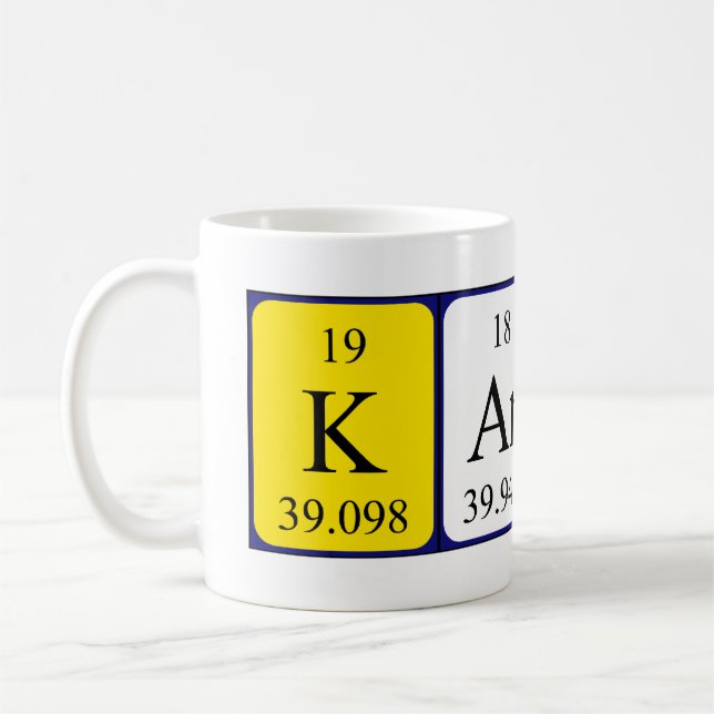 Karline periodic table name mug (Left)