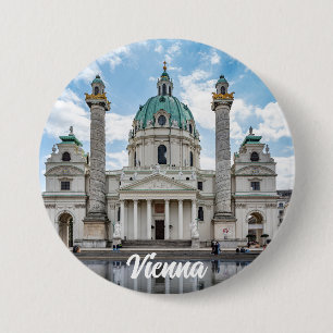 Karlskirche in Vienna, Austria 3 Inch Round Button