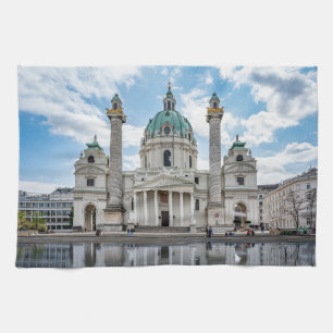 Karlskirche in Vienna, Austria Kitchen Towel