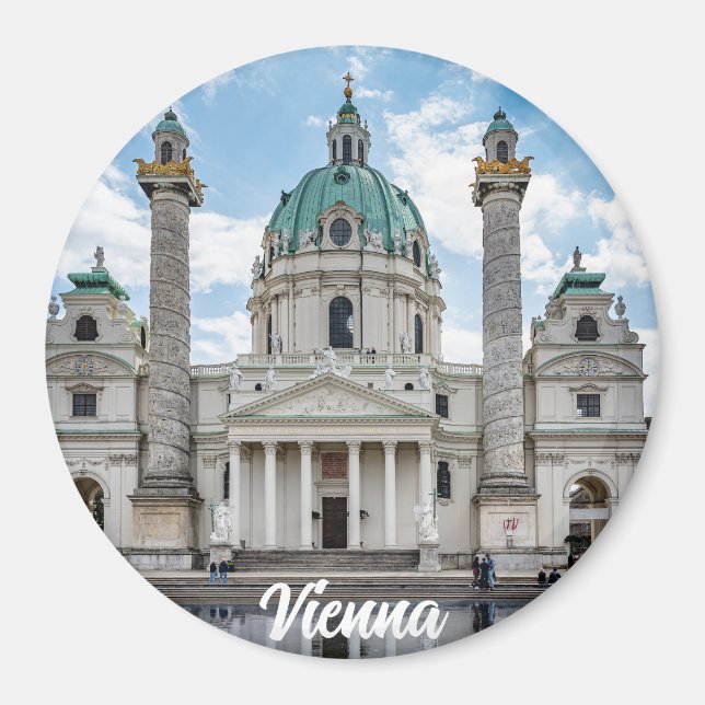 Karlskirche in Vienna, Austria Magnet (Front)