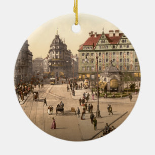 Karlsplatz and Railway Station, Munich, Germany Ceramic Ornament