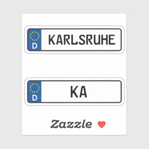 Karlsruhe kennzeichen, German Car License Plate