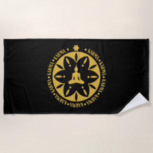 Karma Buddhist Religion - Buddhism Six Sages Beach Towel