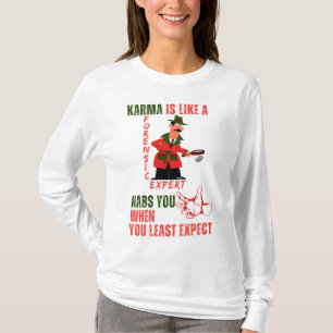 "Karma" design- by Maaya Prints, Women's White T-Shirt
