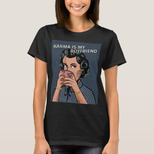 KARMA EST MA PETITE AMIE RETRO FEMME T-SHIRT