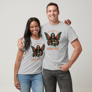 Karma Fairy Skeleton with Butterfly Wings T-Shirt