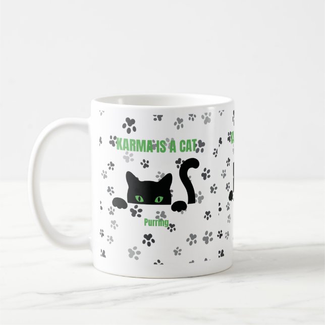 Karma is a cat mug (Left)