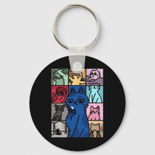 Karma Is Cat Shirt Cat Lover Keychain