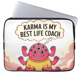 Karma is my best life coach laptop sleeve